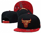 Bulls Team Logo Black Red Adjustable Hat GS,baseball caps,new era cap wholesale,wholesale hats